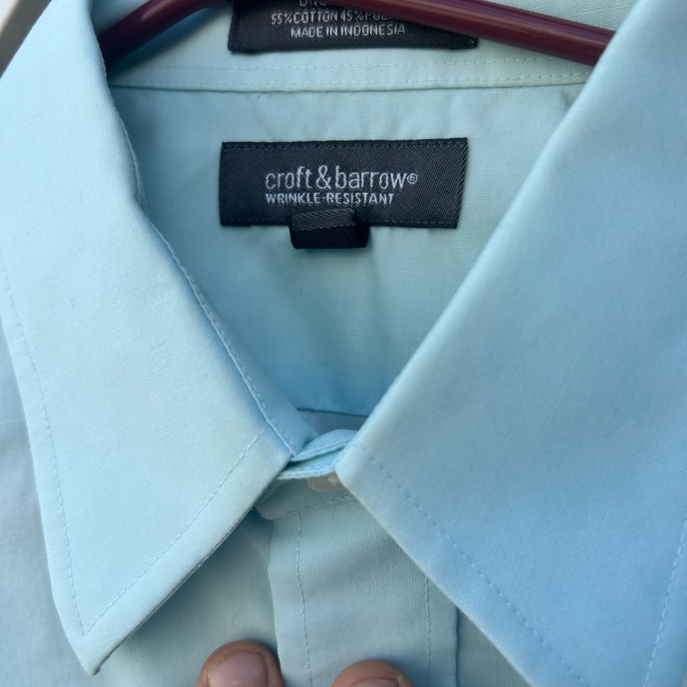 Croft & Barrow Men's Aqua Button Down Shirt